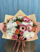 Букет цветов из:  Розы, Герберы и Хризантемы в Ардоне