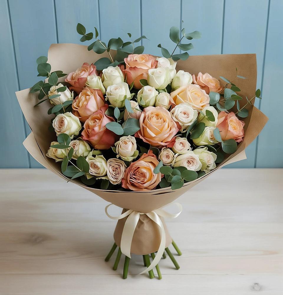 Букет цветов из: Альстромерии и Розы в Ардоне