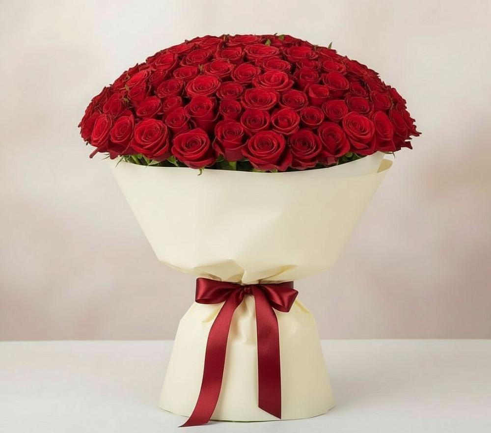 Букет 101 Красная роза Милано в Ардоне