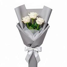 Букет 3 белые розы в Ардоне