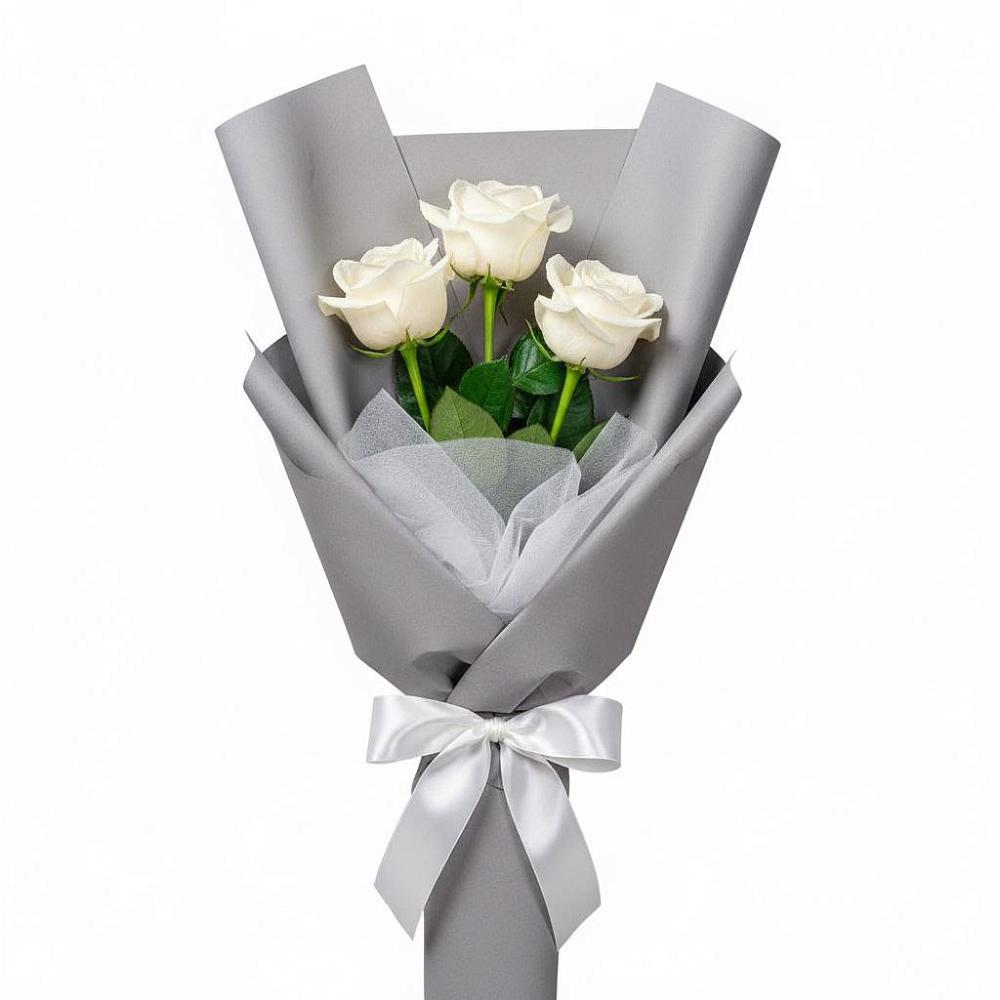 Букет 3 белые розы в Ардоне