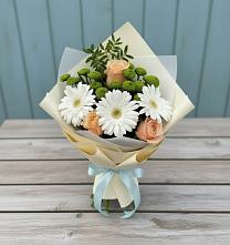 Букет цветов из:  Герберы, Розы и Хризантемы в Ардоне